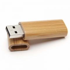 Bamboo USB Flash Drive Custom Logo Disk On Key Gift