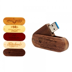 Wooden USB Flash Drive Custom Logo Disk On Key Gift Pendrive Real Capacity