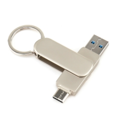 Metal Swivel USB 3.0 Type C 8GB 16GB 32GB 64GB OTG Flash Drive