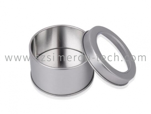 Round Metal Tin boxes With PVC Window