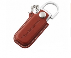 Leather USB stick with metal USB2.0