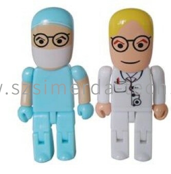 Custom LOGO Cute Doctor Nurse USB 2.0 Flash Drive Cartoon Pendrive