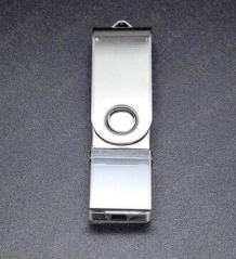 Crystal USB 2.0 Flash Drive for Custom Logo Twist Metal Pen Drive